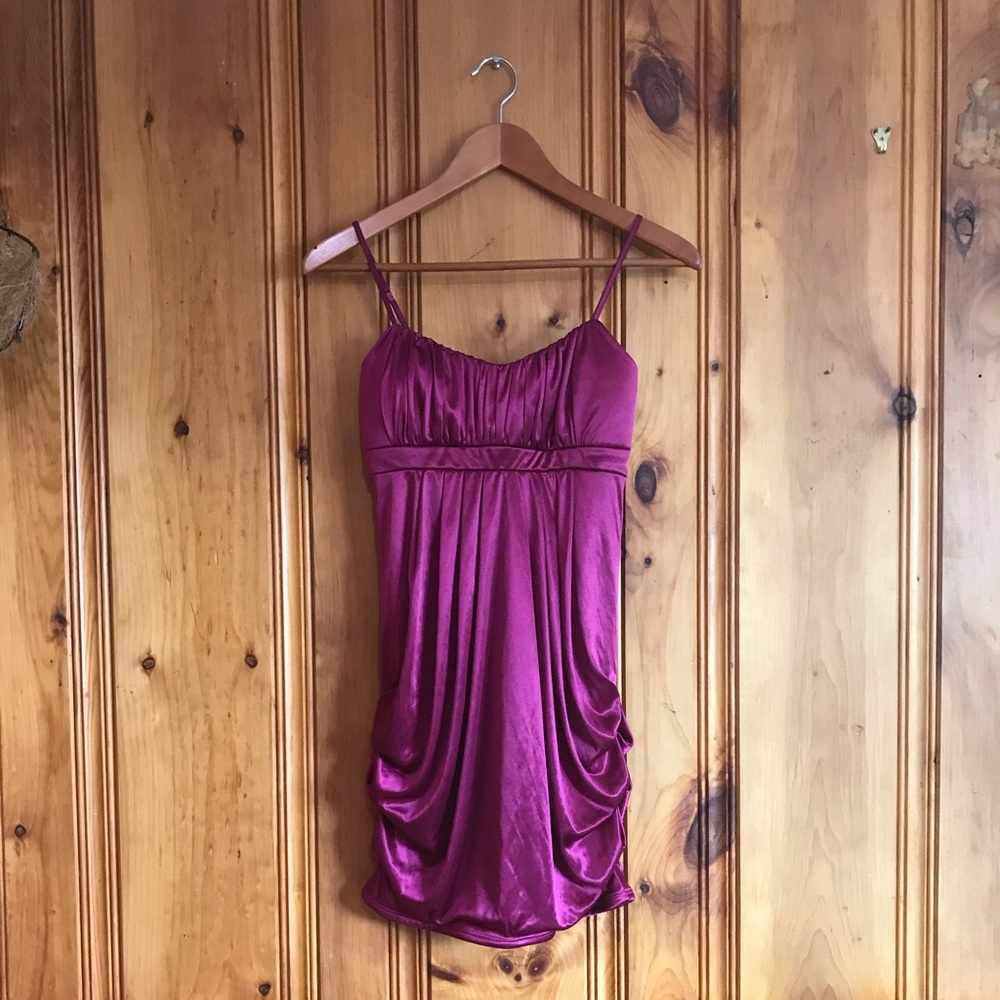 NWT! Ruby Rox Pink Satin Mini Dress